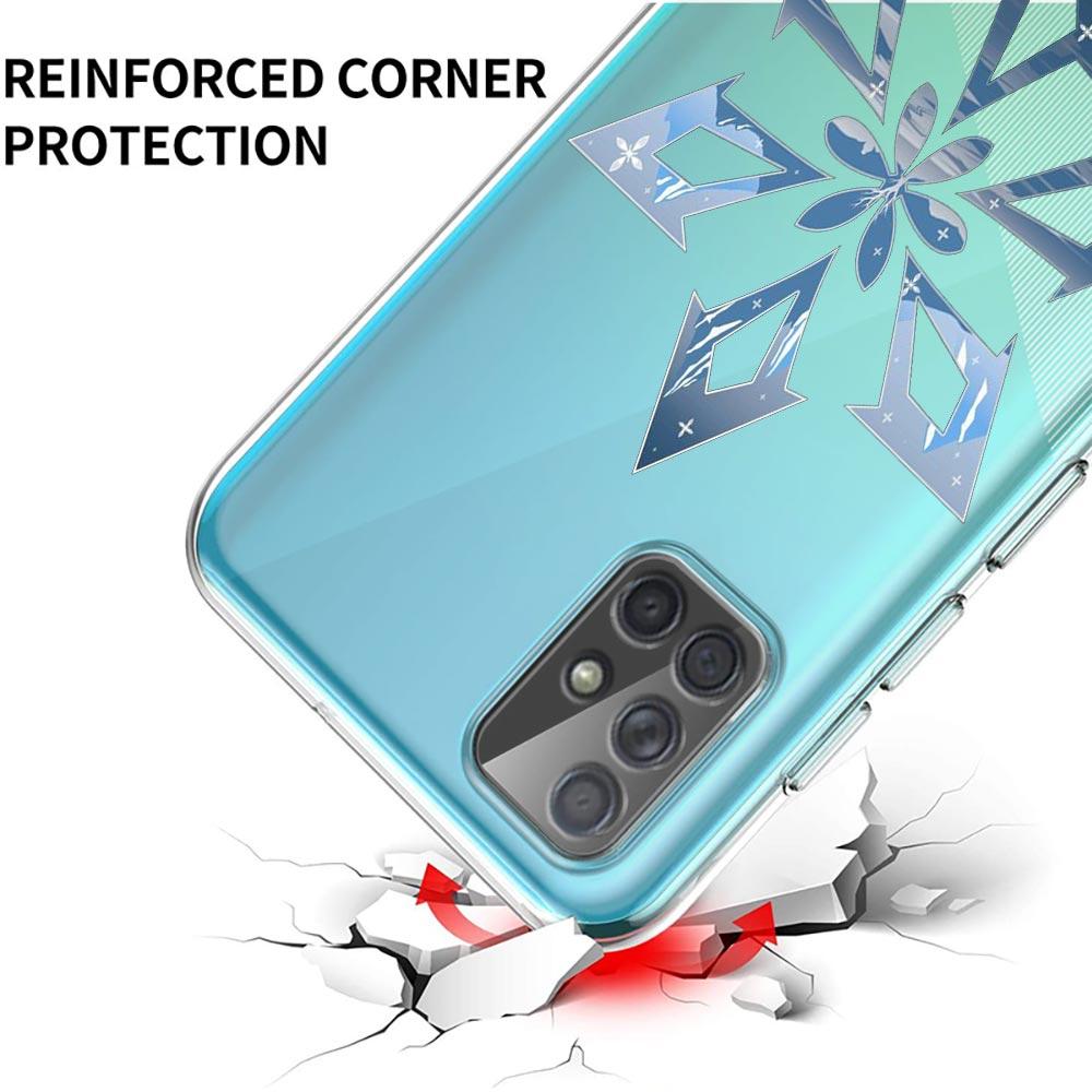 Roztomilý kryt na telefon s logem Genshin Impact pro Samsung A51 A71 A21S A12 A11 A31 A41 A01 A03S A13 A33 A73 A53 A52 A32 5G Průhledný kryt