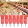 40pcs Plastic Poultry Waterer Red Drinking Nipple Easy Installation Farming Accessories  Large Scale