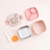 Tragbare Kinder Lunchbox Edelstahl Bento Box Mit Geschirr Cartoon Lebensmittelaufbewahrung Picknick im Freien Obstsalat Box