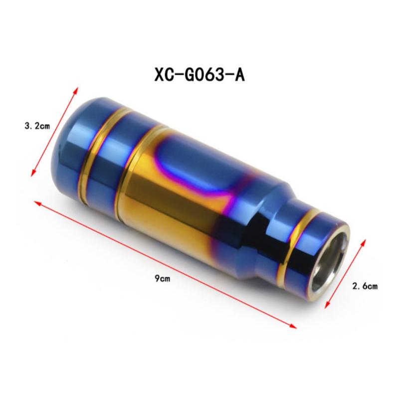 Aluminum Alloy Car Gear Shift Knob Burnt Gradient Finish Anti-Scratch Durable for Universal Auto Modification