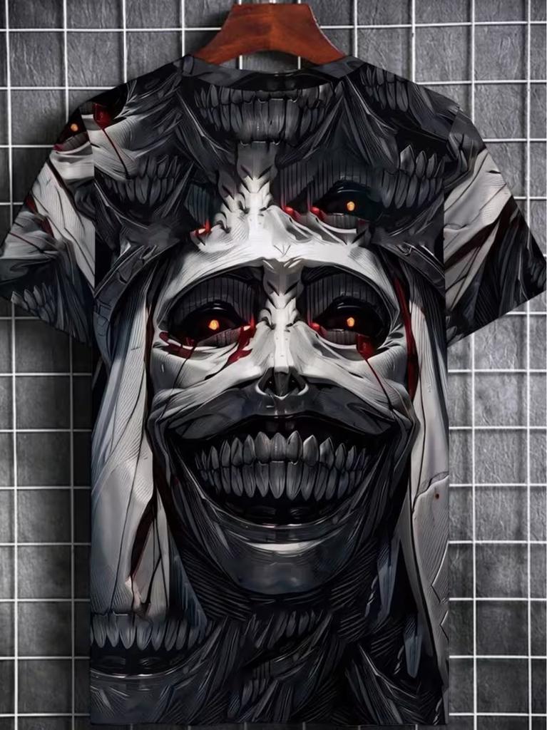 Men's Retro 3D Graphic Print T-Shirt - Perfect for Daily Wear and Vacation