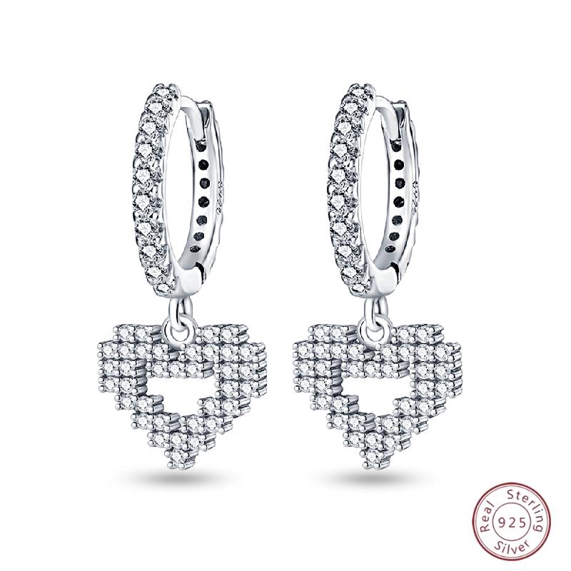 925 Ayar Burgu Halka Küpeler Minimalist Altın Yuvarlak Moda Zirkon Tokalı Düğün Takısı Kadınlar İçin Hediye