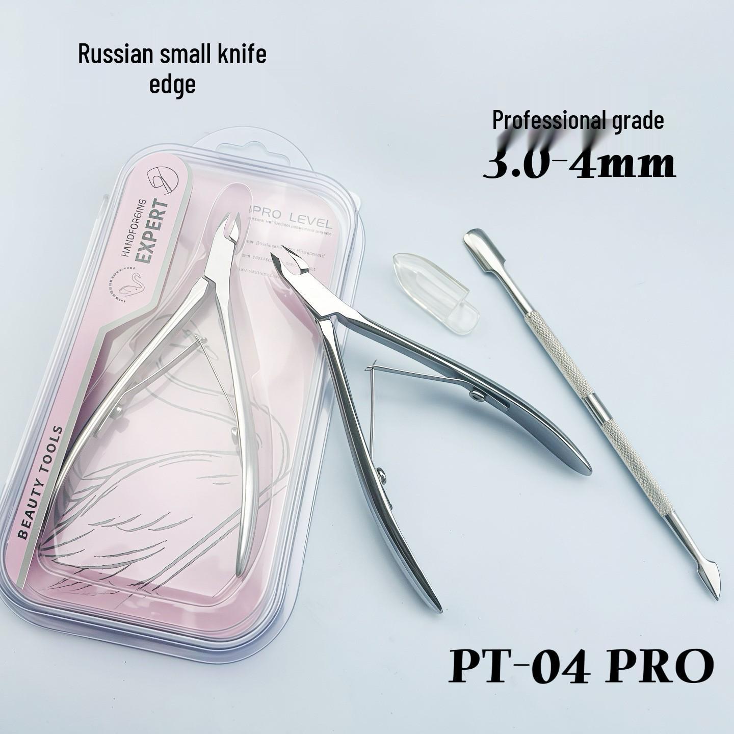 3.0mm Russian Style Stainless Steel Cuticle Nipper Set - Precision Manicure Tools & Nail Clippers