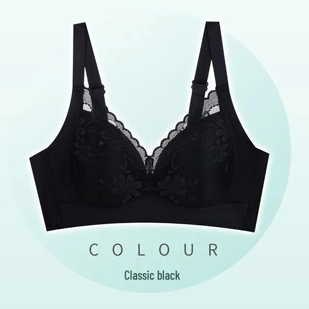 

Plus Size Lace Push-up Bra - Adjustable, Breathable, Sexy & Comfortable, No Underwire, Side Support 40/90BC
