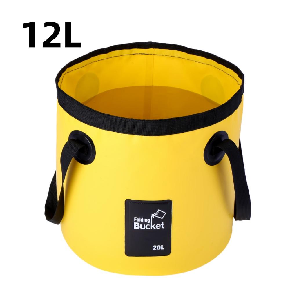 12L Folding Portable Multifunctional Waterproof Outdoor Travel Bucket Storage Container Camping Hiking Car Washing Bucket Camp