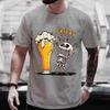 Men's T Shirt Short Sleeve Tops Skeleton Enjoying FRIDAY Tees Men T-Shirt Black Tees Finally Friday for Beer Lovers Male Clothes