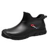 New Men's Rain Shoes Waterproof Rain Boots Non-slip Water Shoes Fashionable Low-top Wear-resistant Casual Rubber Shoes
