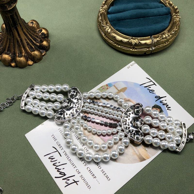 ZX Gemstone Necklace Earring Fine Jewelry Set Pearl Personality Design Multiple Layers Hand Bracelet Diamonds Versatile Fashion