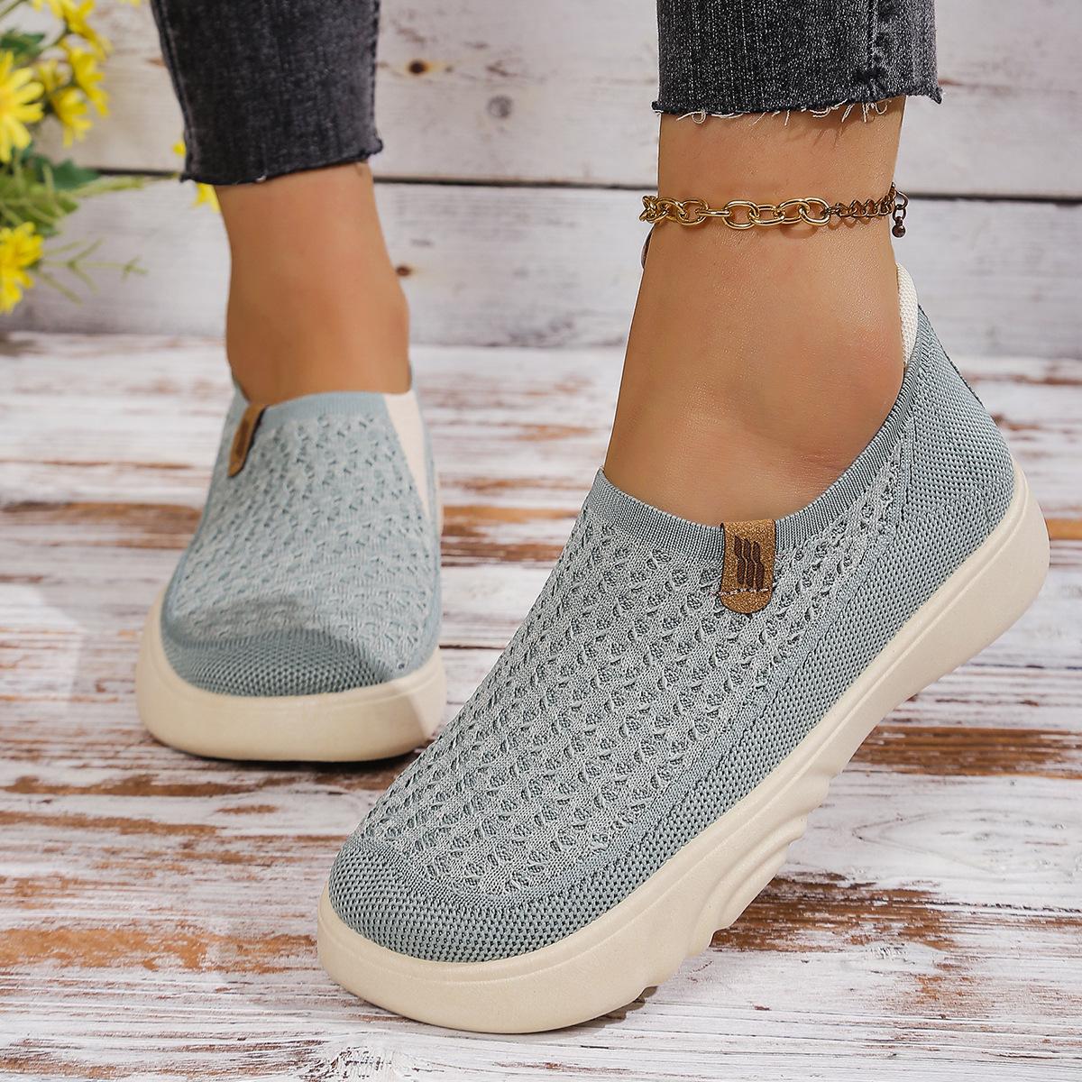 

2025Temu ****** and Autumn New Old ******* Cloth Shoes Women s Single Shoes S**t Sole Non-slip Walking Shoes Flying Weaving Breathable and Comfortab 41