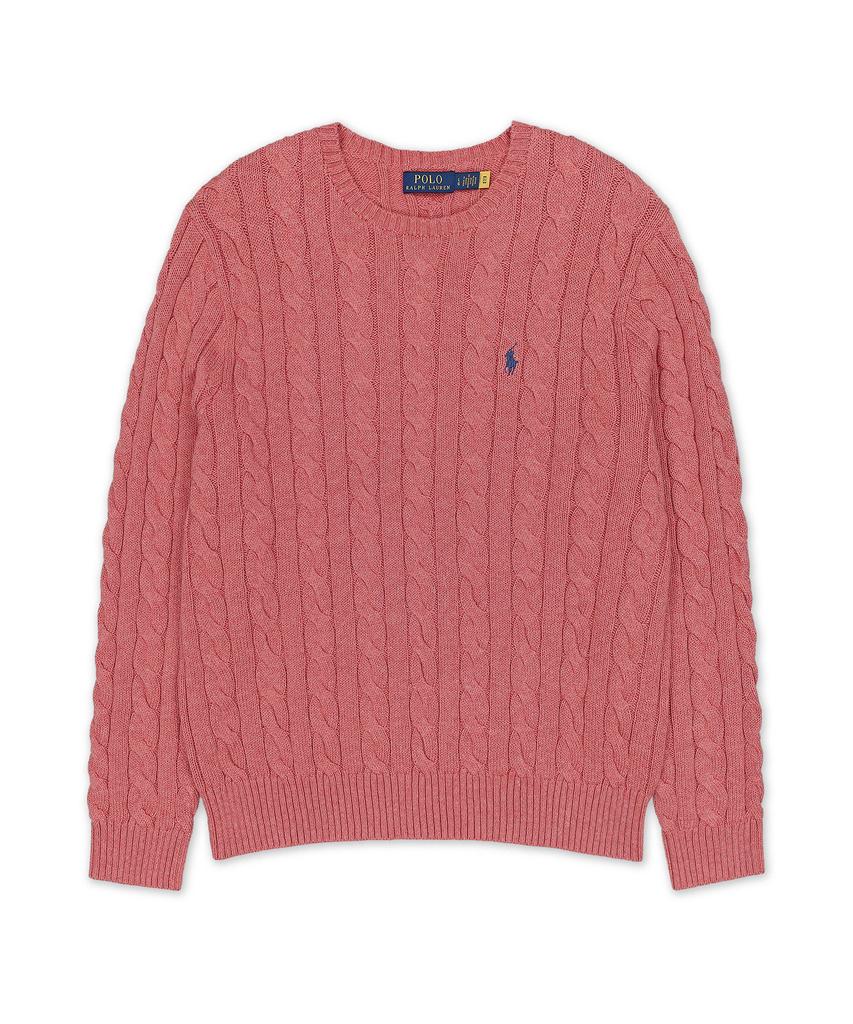 POLO RALPH LAUREN Cable Knit Cotton Sweater - Red
