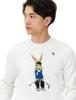 Crew Neck Knit Jersey GOLF Rabbit Pattern 3 [PEARLY GATES] Men's Pullover, + Intarsia, / 053-3270905 030_White [S]
