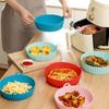 Silicone Air Fryer Liner With Handles Foldable Mats For Baking Frying Steaming Food-Grade Non-Stick Heat-Resistant Baking Tray