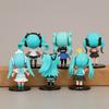 6pcs/set Anime new hatsune miku figure mini character ornaments kawai hatsune table decoration for home adult toy child gifts