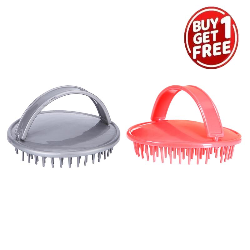 2pcs Head Shampoo Brush Head Massage Hair Washing Comb Scalp Body Shower Brush Care Hair Root Itching Hairbrush Home Salon Tools