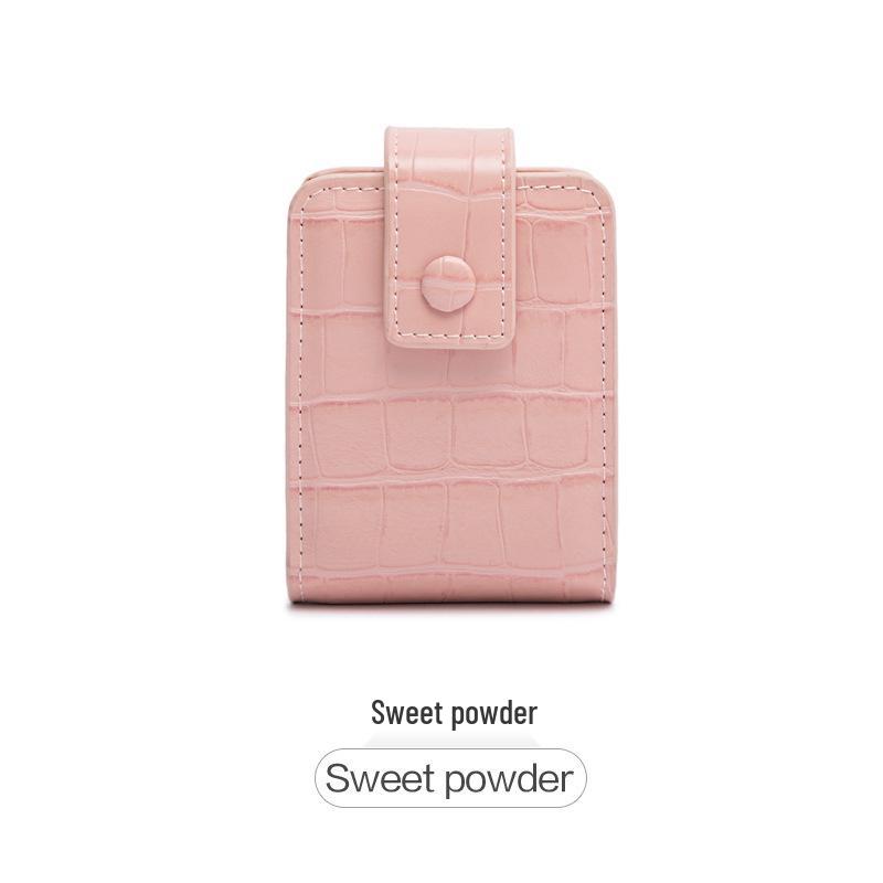 Women's Portable Travel Makeup Bag with Mirror – Mini Fashion Lipstick Storage Pouch