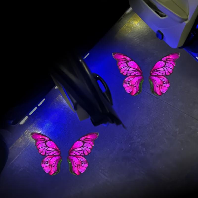Car Door LED 2pcs Projector Light Butterfly Logo for Step Courtesy Welcome Function