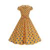 Women's Fashion Polka Dot Short Sleeve Dress