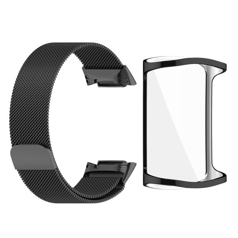 Replacement Stainless Steel Watchband and TPU Shell for Fitbit Charge 6 Wristband for Fitbit Charge5 Accessories