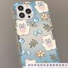 Flower Bear Apple 15 Mobile Phone Case Iphone14promax Transparent Soft Rubber 13/12/11 All-inclusive Anti-drop XR