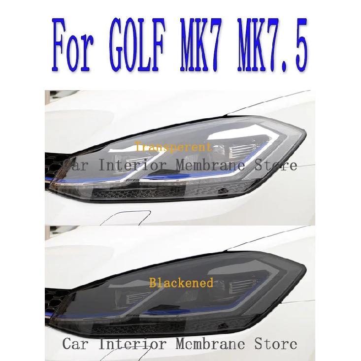 For Volkswagen VW Golf 7 MK7 Car Exterior Headlight Anti-scratch Front Lamp Tint TPU Protective Film Cover Repair Accessori