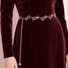 Metal Elegant Ladies Waist Chain With Carved Design For Summer Fashion Accessory