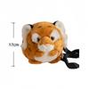 Tiger Plush Backpack Simulation Tiger Stuffed Doll Crossbody Bag Soft Animal Themed Travel Bag For Kids  Decor Toy Birthday Gift