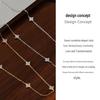 S925 Sterling Silver Four-Leaf Clover Necklace: Light Luxury, High-End Versatile Clavicle Chain with Starry Sky Design for Women
