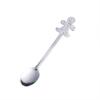 6Pcs Christmas Decor Spoon Creative Teaspoon Stainless Steel Coffee Spoon Dessert Mixing Spoon Ice Cream Cute Snowman Cartoon Spoon Gift