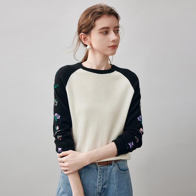 Kemeng Boka Women's 2025 Autumn/Winter Round Neck Cashmere Sweater