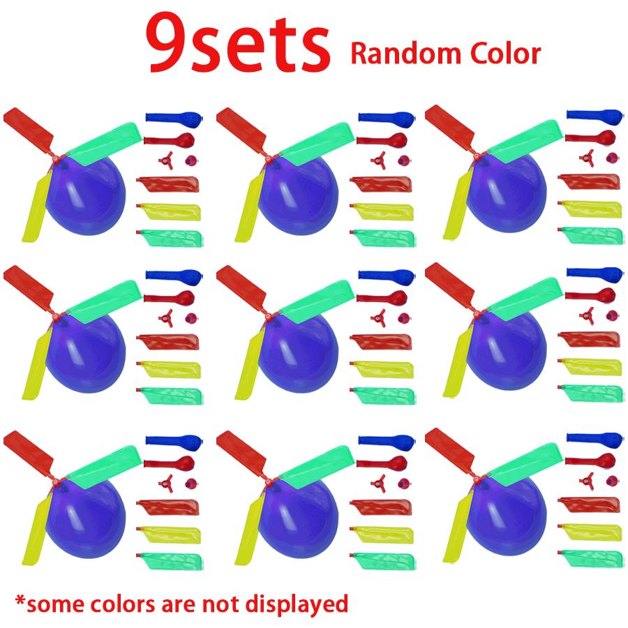 3/6/9sets Balloon Propeller Helicopter Science Kit Fun Experiment Game Tool Party Festival DIY Flying Entertainment Supplies XJM