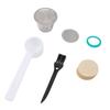 Set de capsule de cafea, hârtie filtrantă, reutilizabile, ușor de curățat, capsule de cafea din oțel inoxidabil, cu 100 bucăți
