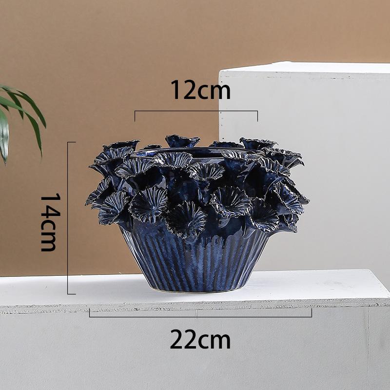 

Ceramic Vase Living Room Desktop Flower Pot Aesthetic Creative Balcony Vases Entrance Hall Decorative Flower Bottle Ornaments
