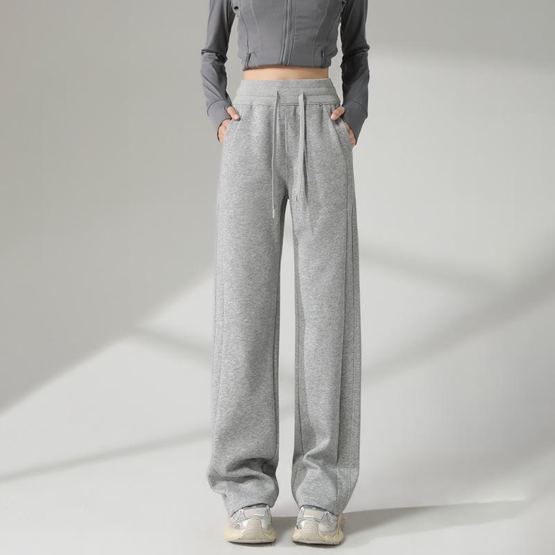 Petite Women's High-End Drape Wide-Leg Spring Sports Pants - Versatile, Casual, Narrow Straight Fit