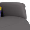 Vidaxl Reclining Massage Chair with Footrest, Grey, Faux Leather