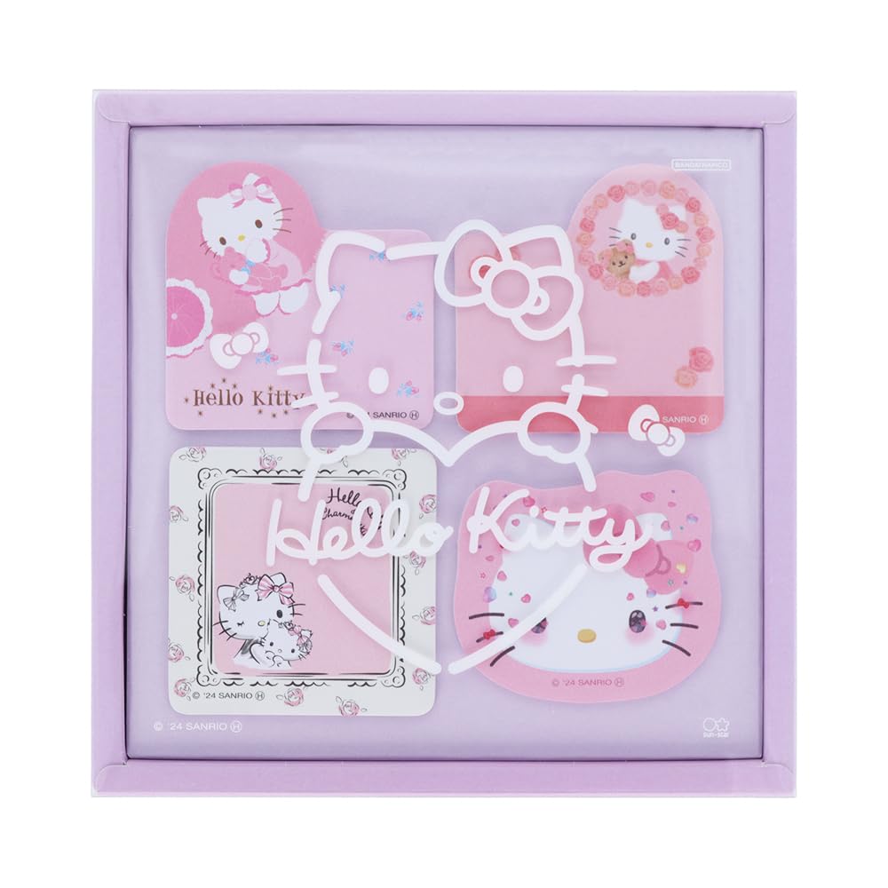 

Sunstar Stationery Sanrio Character Sticky Notes in Hello Kitty 50th D S2843765 Case, Anniversary, Pattern,