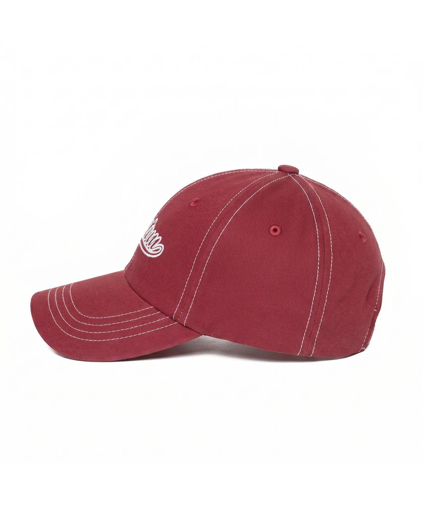 VERUTUM Wave Logo Stitch Bio Ball Cap Red