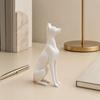 Yousheng 3D Printed Sitting Dog Figurine, Modern Minimalist Dog Statue, Animal Sculpture Decoration for Home Office Desk, Gift for