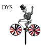 Decorative Stakes for Flower Beds Halloween Wizard/Ghost/Black Cat/Skeleton Bicycle Ground Stake Ornament, Metal Garden Stakes, Gift Lovers