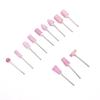12Pcs Abrasive Polishing Mounted Stone for Rotary Tools Grinding Stone Wheel Head Tools 2.35mm Shank Mini Nail Drill Bit Set