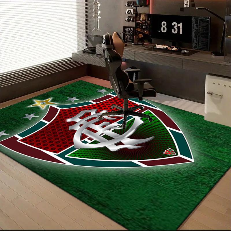Soccer Club Emblem Design Printed Office Carpet Chair Cushion Entryway Rug, Rugs for Living Room, Bedroom Christmas gifts
