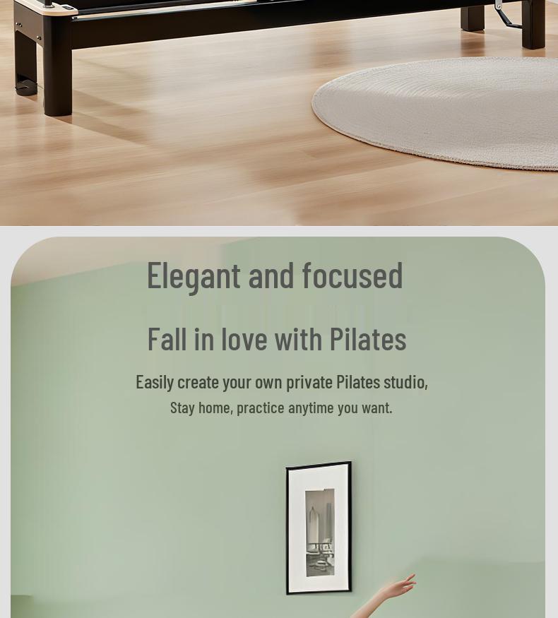 Elite Model Aluminum Core Track Sliding Bed for Large Equipment and Yoga Studio Training