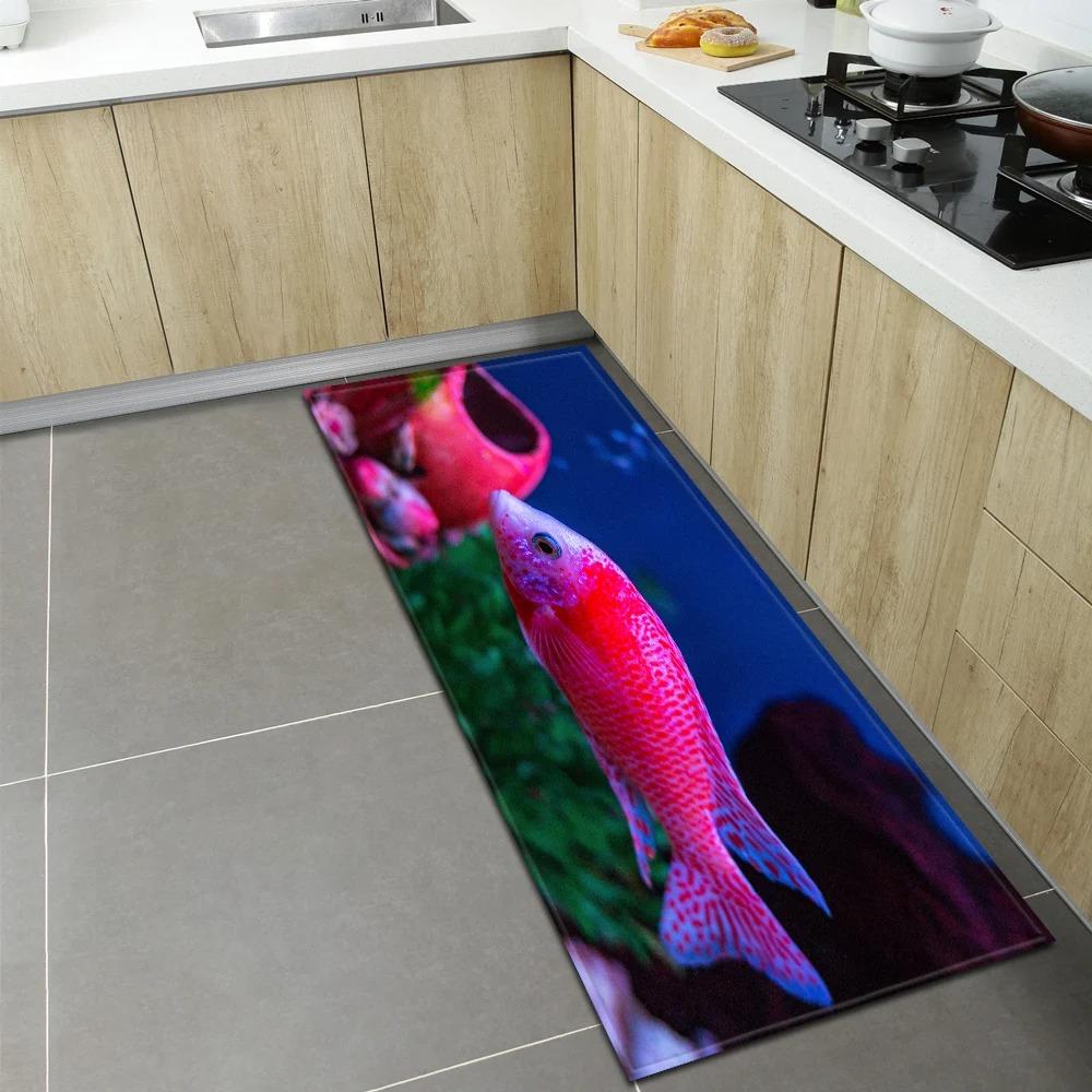 Underwater World Pattern Home Kitchen Floor Mat Door Decoration Floor Mat