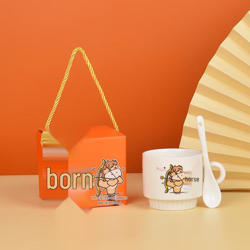 JIN MING LI Year of the Horse Ceramic Mugs