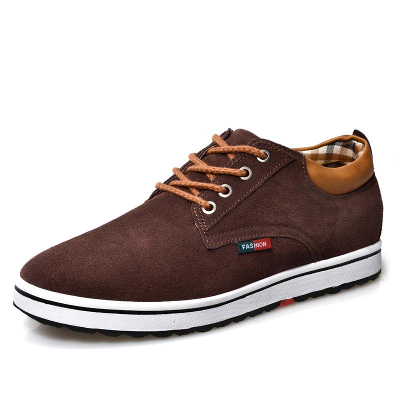 

Men s 6cm Height-Increasing Spring Casual Sports Shoes, 8cm Korean-Style Fashionable Versatile Lace-Up Board Shoes 44