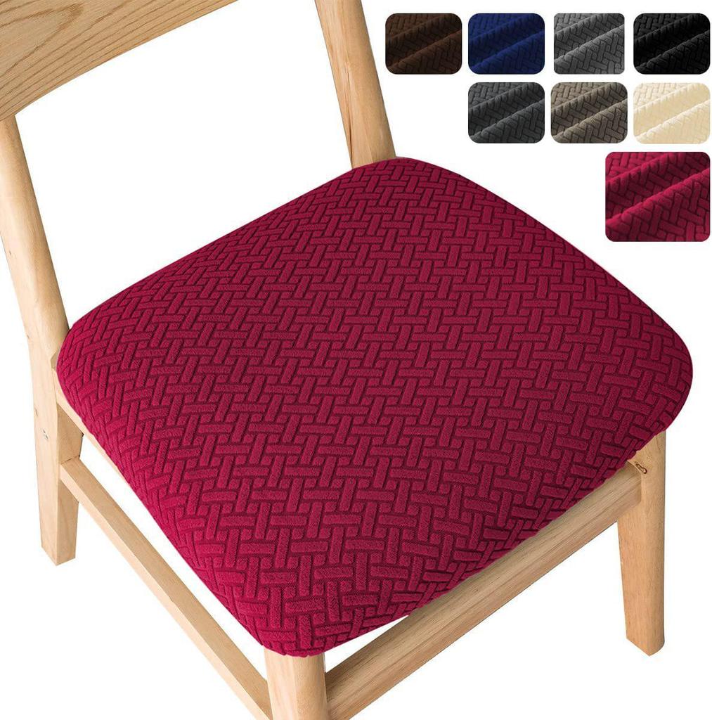 Universal Elastic Chair Cover: Four Seasons, Solid Color, Thickened, Simple Design for Home or Restaurant.