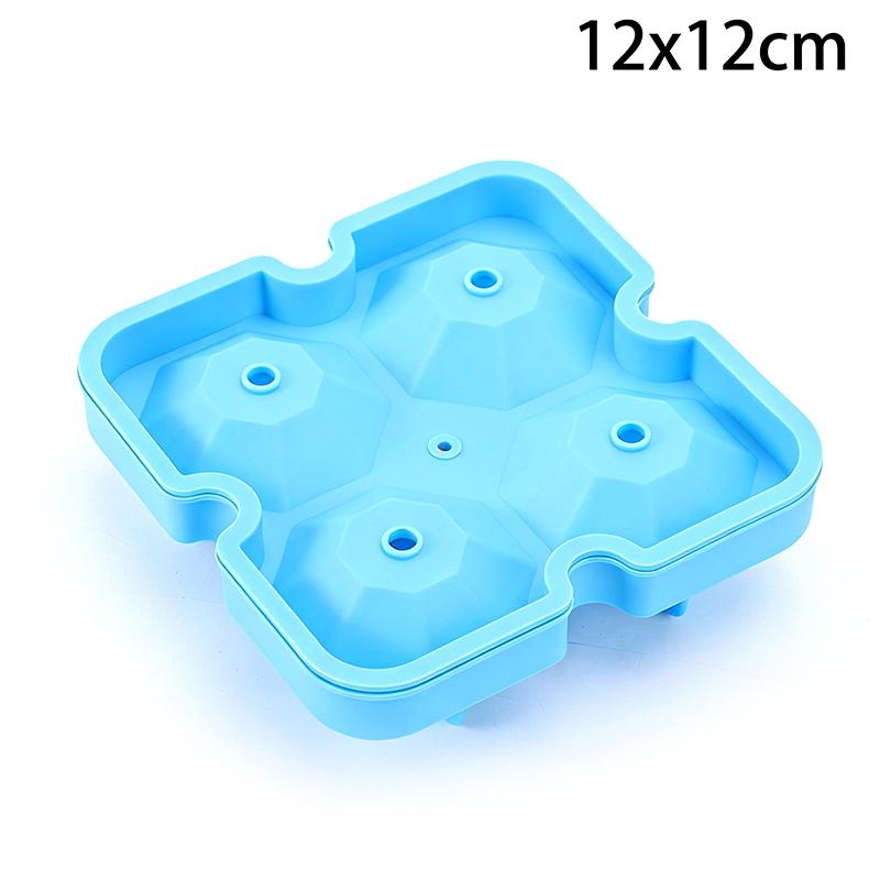 Large Ice Cube Trays Silicone Ice Cube Molds For Freezer With Lid Reusable Whiskey Ice Mold Ball Diamond Ice Mold