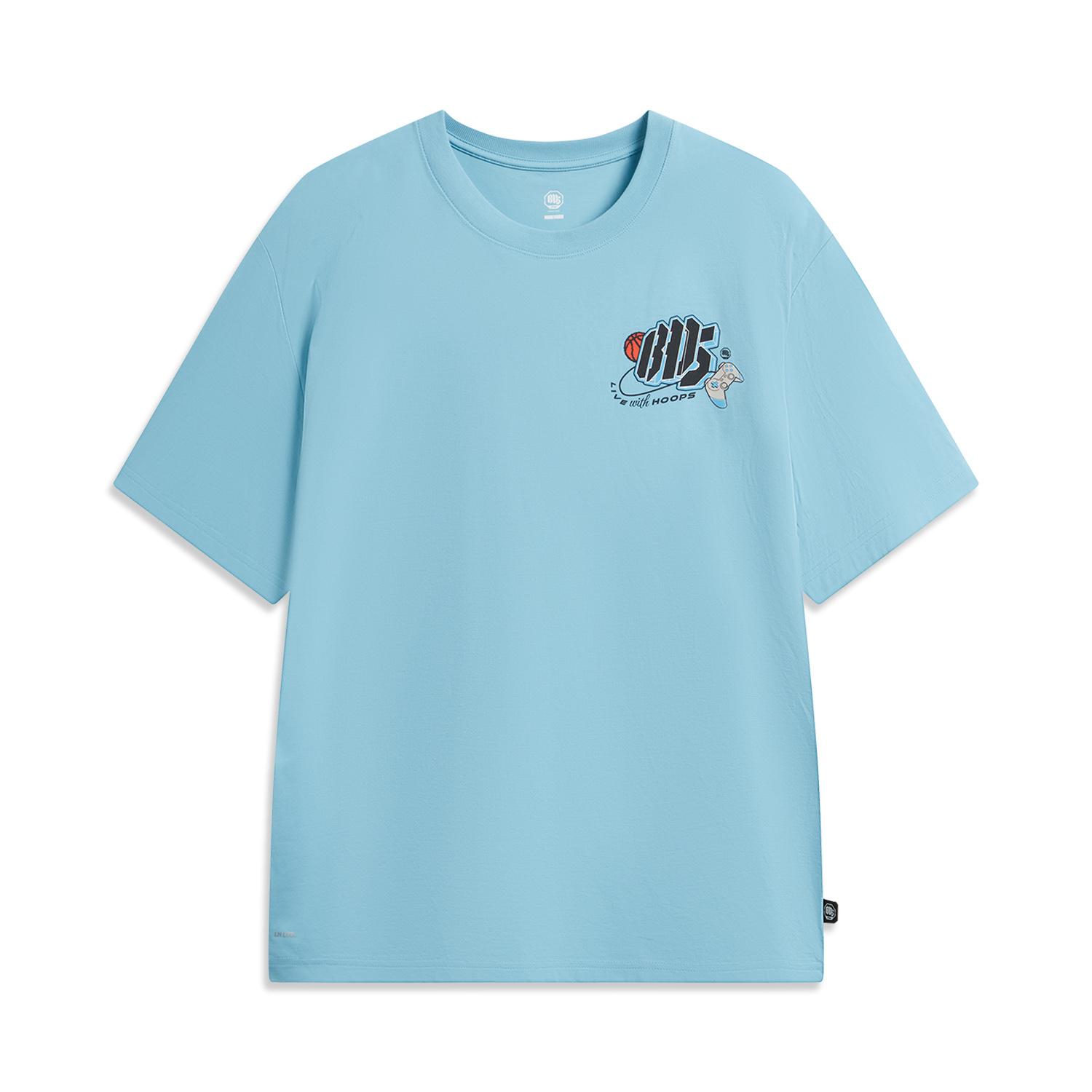 

Мужская футболка Li Ning Bad5 с принтом букв и узором, с круглым вырезом, ощущение льда AHSW357-4 M