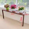 Adjustable Height Wooden Window Sill Flower Stand Wide Balcony Plant Shelf Narrow-Top Home Decor Flower Rack