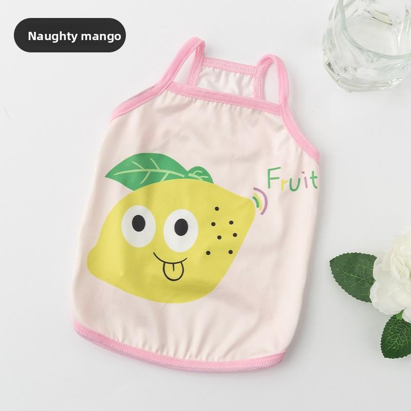 Cat Clothes Summer Through Pet Sling Vest Pet Clothing Dog Puppy Summer Sling Vest