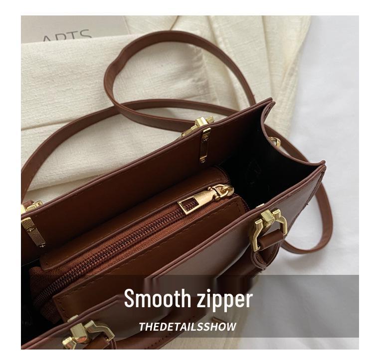 2024 Spring Women's Minimalist Crossbody Shoulder Bag - High-Quality, Fashionable, Versatile Handbag with Unique Stitching.